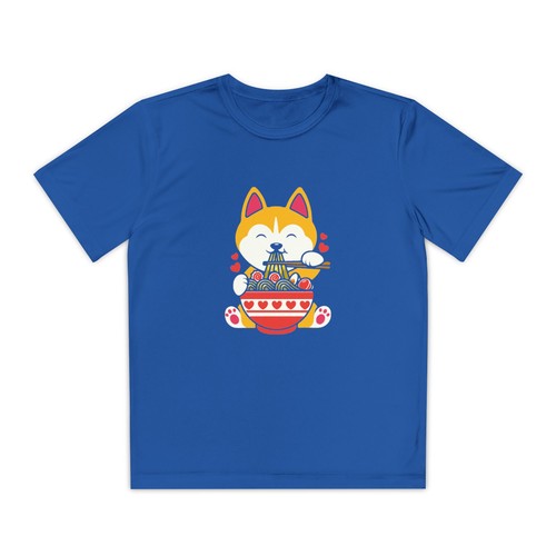 Youth Tee - Puppy Ramen Noodle Eating Shirt - Picture 14 of 25