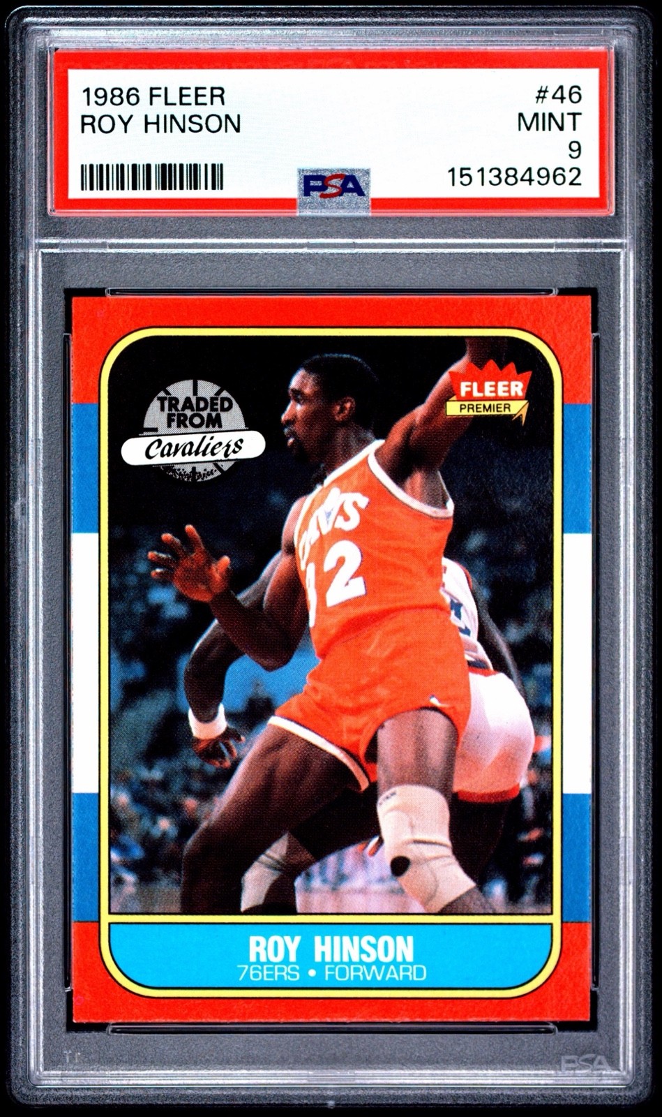 1986-87 Fleer - Roy Hinson #46 Set Break PSA 9 MINT 4962