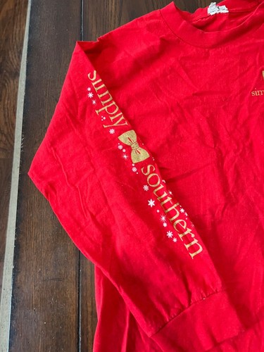 Simply Southern Tis The Season To Be Preppy Christmas T-shirt Small Holiday Gift - Picture 3 of 7