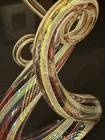 Murano Crystal Sculpture Swirl Rainbow Art Glass