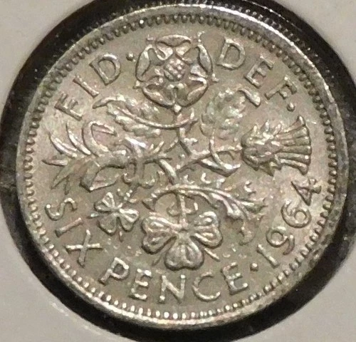 1964 Elizabeth II Sixpence — photo from the most recent tracked eBay sale