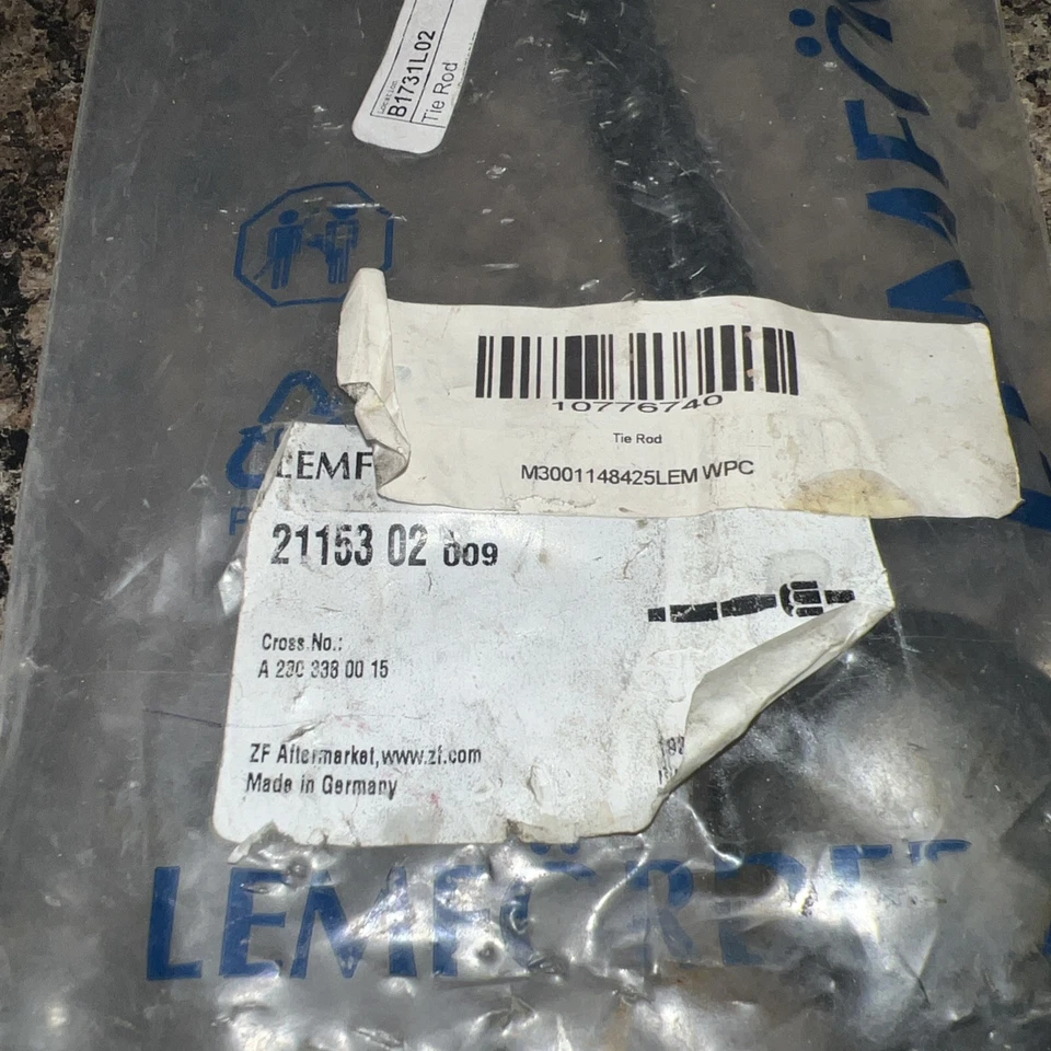 Lemquire 21153 02 Tie Rod End delantero o trasero conductor lado pasajero! ¡Gratis! Foto 2 de 3