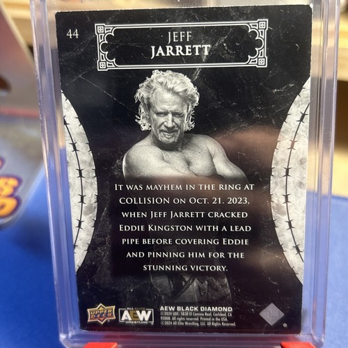 2024 JEFF JARRETT UPPER DECK BLACK DIAMOND AEW EXQUISITE Blue /75 WWF WCW ๐ฅ - Picture 4 of 5