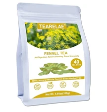 TEARELAE Fennel Seeds 40 Tea Bags herb  Digestive Health Non-GMO CaffeineFree