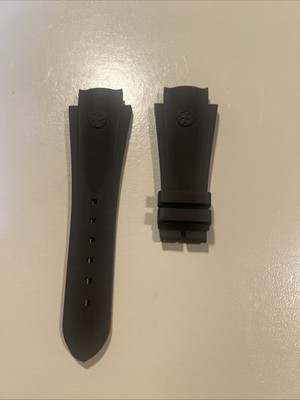 Authentic Harry Winston Rare Timepieces Brown Rubber Watch Strap Band Swiss Made