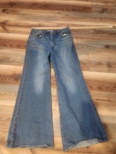 Levis Ribcage Bell Dark Wash Wide Leg High Rise Jeans Size 32