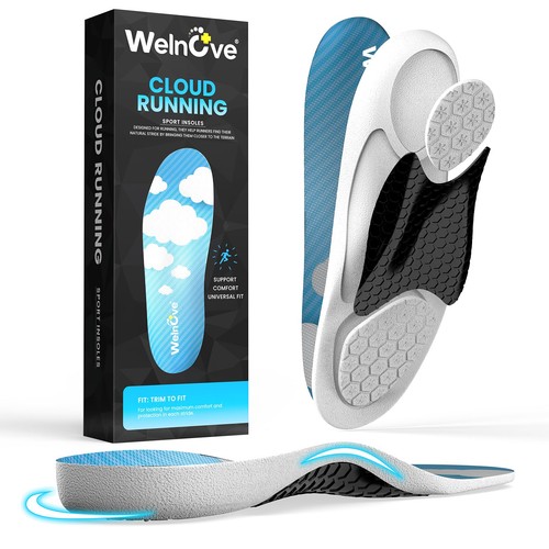 Running Sport Insoles with Arch Support - Non-Slip for Athletic Shoes Enhance...