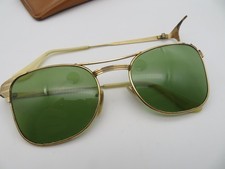 Occhiali da sole Ray Ban Signet 5 1/4 1/10 12K Gold Filled e custodia in pelle DIFETTOSI
