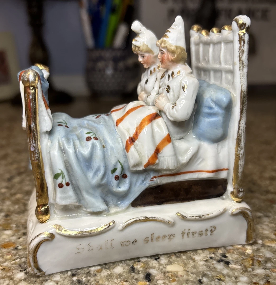 Victorian Porcelain Figurine In Antique Ceramic & Porcelain