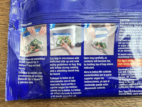Ziploc Zip N Steam 7 Large/10 Medium Bags Microwave Steam Discontinued *TWO BAGS - Bild 5 von 6