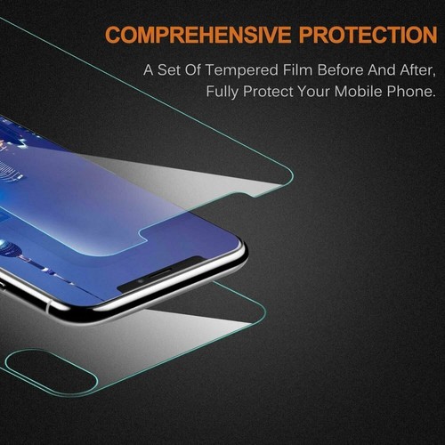 Front  Back Full Tempered Glass Screen Protector For Apple iPhone X XR XS MAX - Imagen 3 de 16