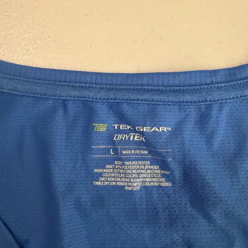 Camiseta sin mangas Tek Gear para mujer grande azul sin mangas DryTek atlética ventilada - Imagen 6 de 7