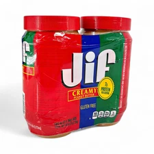 Jif Creamy Peanut Butter Jars, 48 oz - 2 Pack