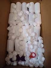White Boston Round Plastic Bottles Qty170 With Screw On Tops 2oz/60ml A-155