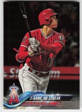 2018 Topps Update #US189 3-Game HR Streak BASEBALL Los Angeles Angels