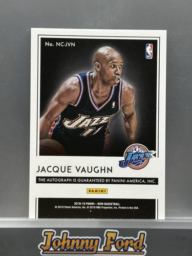 2018-19 Panini Noir #NC-JVN Jacque Vaughn autógrafo automático JSY # 11/99 - Imagen 2 de 2