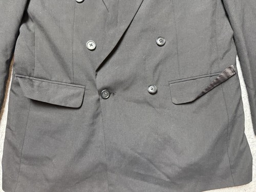 Vintage Christian Dior Blazer Mens 46 Black Double Breasted Wool Jacket Sport - Picture 2 of 12