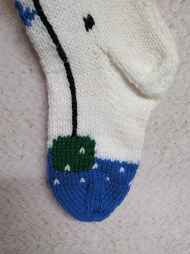 Vintage Hand Knitted Santa Claus & Snowman Christmas Stockings w/Light & Music - Picture 9 of 21