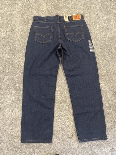 Levi 550 Relaxed Tapered Leg Jeans Men’s 40x32 Blue Dark Wash Denim NWT - Picture 8 of 12