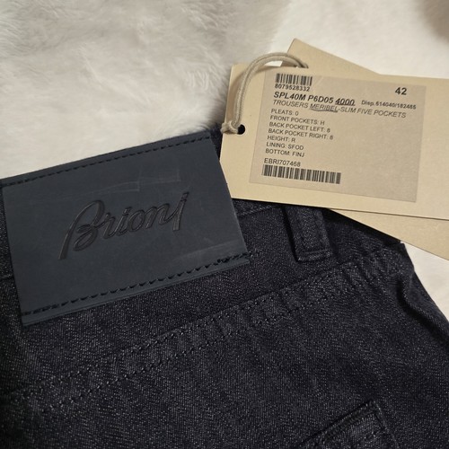 NEW BRIONI Jeans -MERIBEL 4000- 98% Cotton 2% Elastane Size 42 Us 58 Eu - Picture 7 of 13