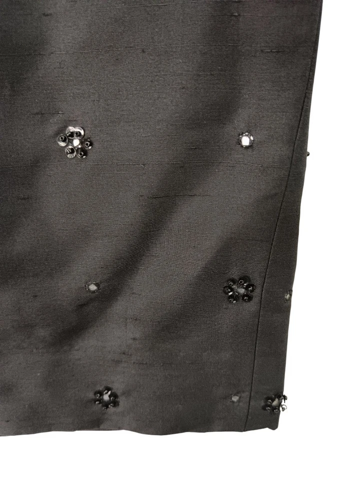 Saia de noite Chetta B tamanho UK 6 preta 100% seda feminina com miçangas amada à noite - Imagem 2 de 4