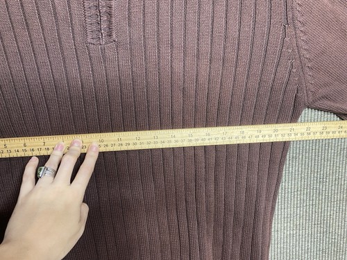 AIGLE Mens NWT XL 1/4 Zip Collar Pullover Sweater Shirt Large Brown HTF RARE - Picture 10 of 12