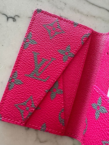 NEW Louis Vuitton Pocket Organizer M15027 Pink/Gray Monogram Glow - Picture 6 of 7