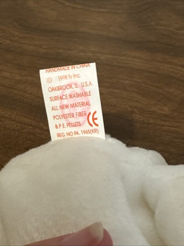 Ty Beanie Babies "Halo" The Angel Bear 1998 Plush Toy New Original Tag 8" - Imagen 6 de 7