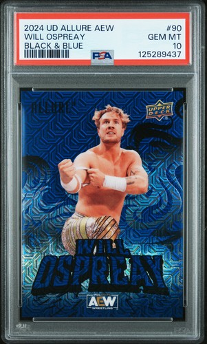 2024 Upper Deck Allure Aew Will Ospreay #90 Black & Blue 26/35 PSA 10 POP 1! - Bild 1 von 2