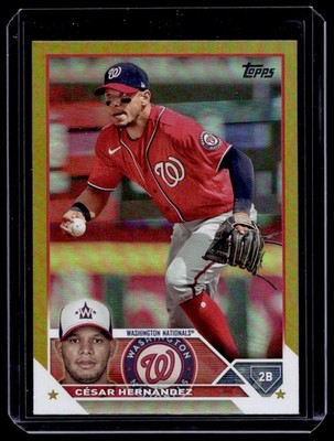 2023 Topps Gold Foil Cesar Hernandez Washington Nationals #244