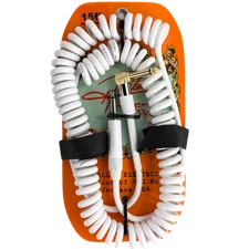 Heller Electric Coil-Connect Cable 1/4" Straight-to-Angle White 15ft