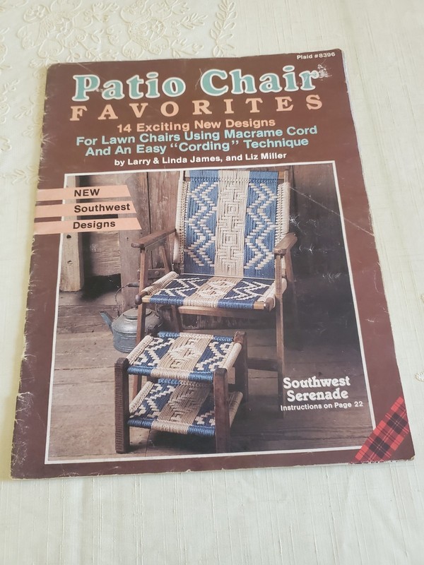Patio Chair Favorites BOOK #8396 Macrame patterns LAWN Chairs designs
