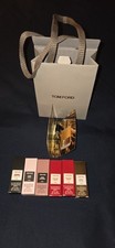 6x Tom Ford Perfume EDP Sample Lot 2 mL Electric Cherry, Soleil Blanc Plus Bag