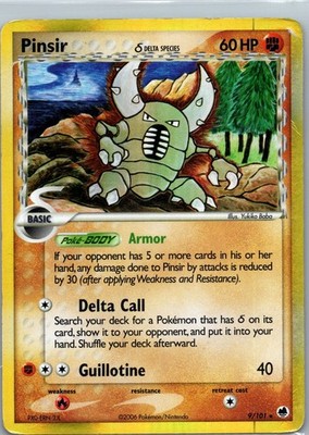 Pinsir (Delta Species) Holo Holo Rare Dragon Frontiers 9/101 LP