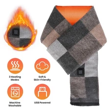 Unisex Electric Heated Winter Scarf USB Heat Neck Wrap Outdoor Warmer /Battery