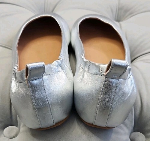 Zapatos planos de ballet FITFLOP ALLEGRO de cuero plateado sin cordones para mujer 9 41 nuevos sin caja - Imagen 10 de 14