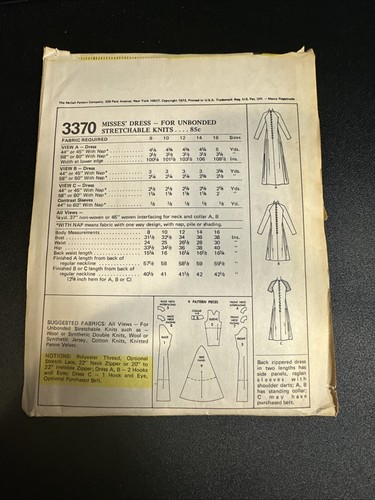 Lot 4 Vintage 1960s/70s Women’s Dress Sewing Patterns McCall’s Simplicity - Picture 7 of 9