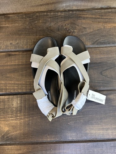 NEU No Boundaries X-Riemen Zehenschlaufe taupe Sandalen mit verstellbarem Knöchelriemen Gr. 11 - Bild 4 von 12