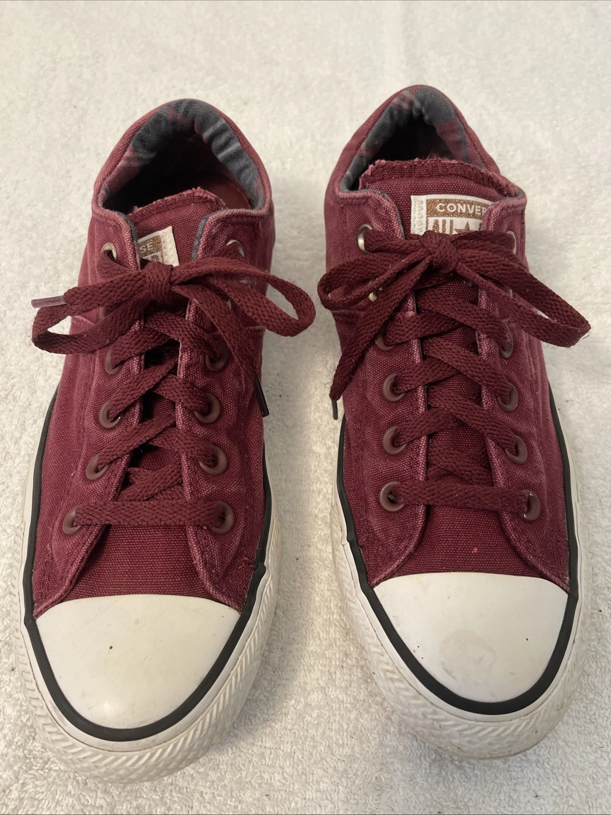 Sneakers donna Converse All Star Bergundy basse imbottite linguetta taglia 9 561739F