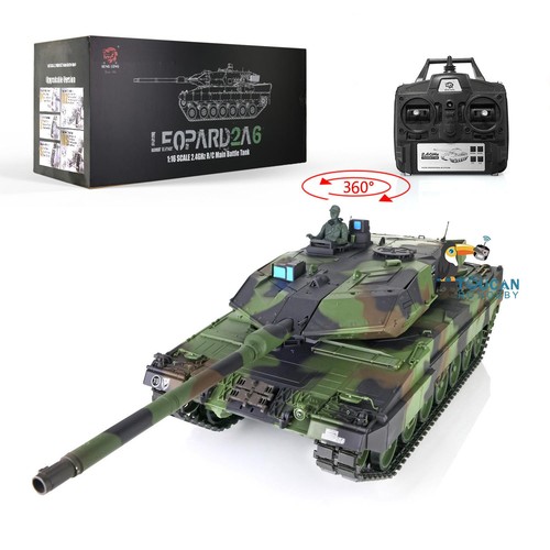 Stock de EE. UU. Henglong 2.4Ghz 1/16 7.0 Plástico Leopard2A6 3889 RC Tanque Modelo BB Shoot - Imagen 6 de 23
