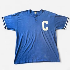Vintage 80s Cleveland Indians Guardians T Shirt Baseball Jersey XXL