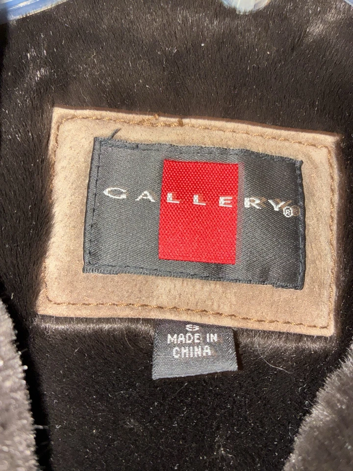 Chaqueta De Colección Gallery Forrada de Piel Penny Lane Marrón Gamuza S Y2K Boho Cálida Hippie Foto 3 de 4