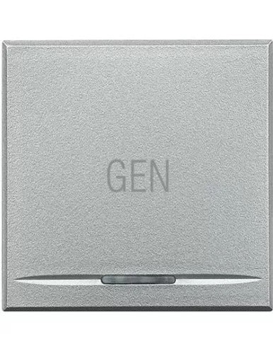 Bticino HC4915//2AC Axolute Cover Button 2 Modules Symbol Gen Light Gray - 第 1/1 張圖片