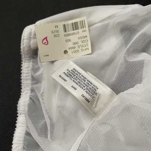 Sheer White Victorias Secret Sz M Panties Vintage Bride Lingerie - Picture 3 of 3