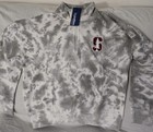Stanford Cardinal Woman’s Big Cotton 1/4 Zip Tie-Dyed Sweatshirt - Med - Nwt