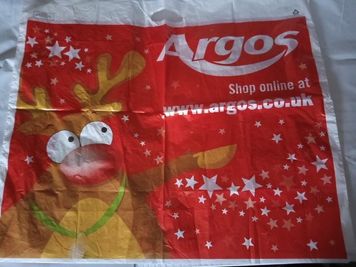 Argos Xmas große Plastiktragetasche Vintage selten Anfang 2000er Sammlerstück - Bild 4 von 6