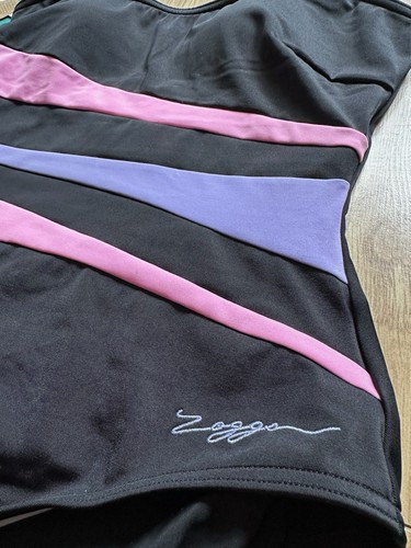Zoggs Mujer Sumatra Ajustable Scoopback Negro Rosa Lila Reino Unido 8 32 - Imagen 2 de 7