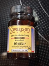 Swanson Nattokinase, - 30 caps Free 200 mg