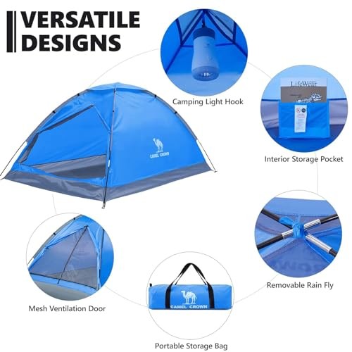 Tents for Camping 2/3/4/5 Person Camping Dome Tent, Waterproof,Spacious,  - Imagen 3 de 6