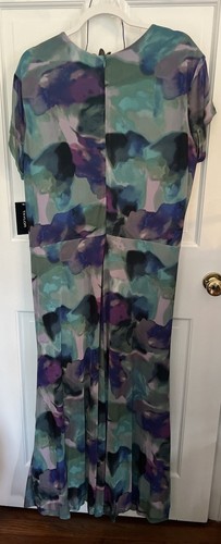 Taylor Ruched Maxi Dress Plus Size 20 Draped Mesh Side Tie/Slit Colorful Fairy - Picture 8 of 14